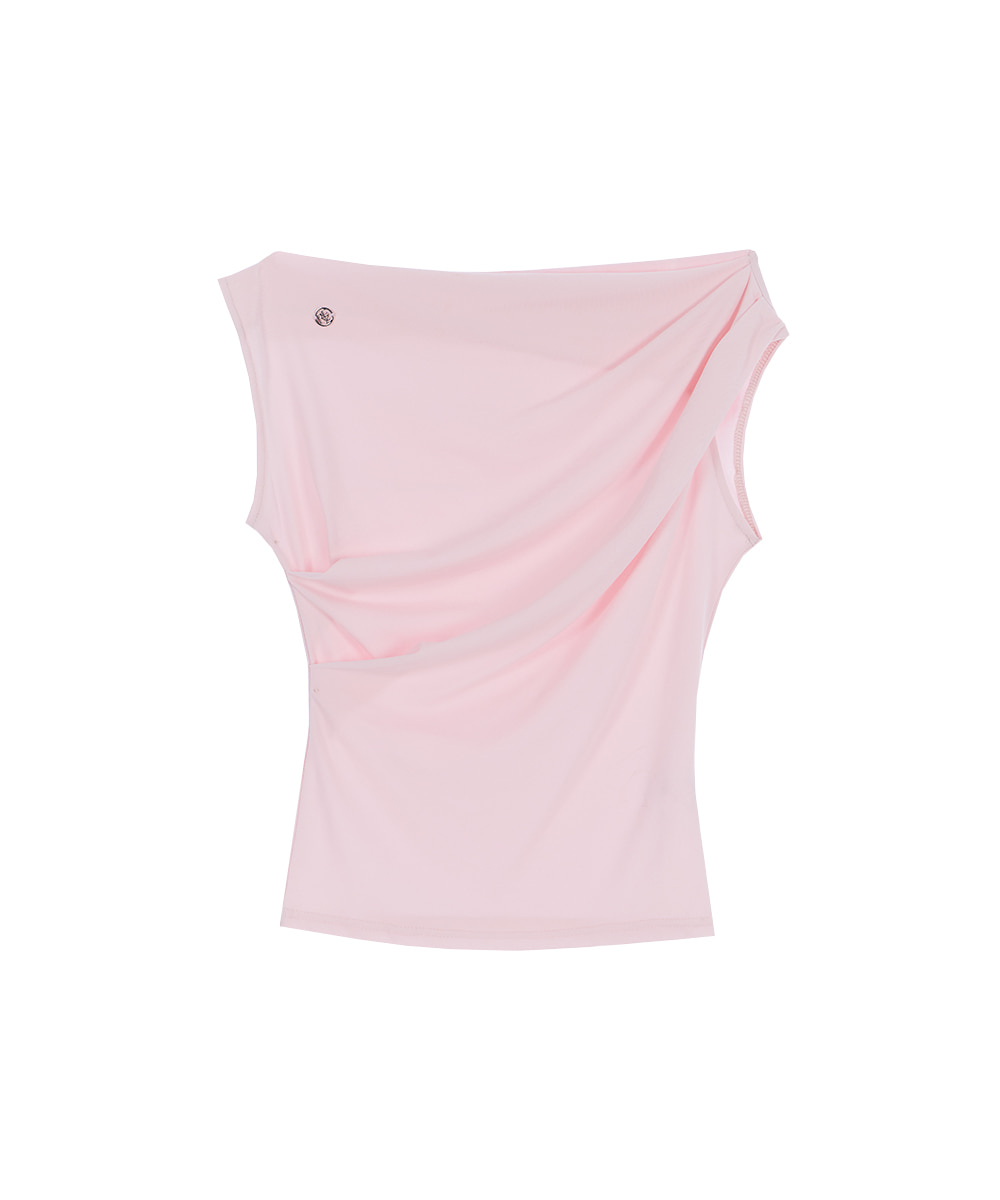 Drape Off Shoulder Sleeveless [Pink]