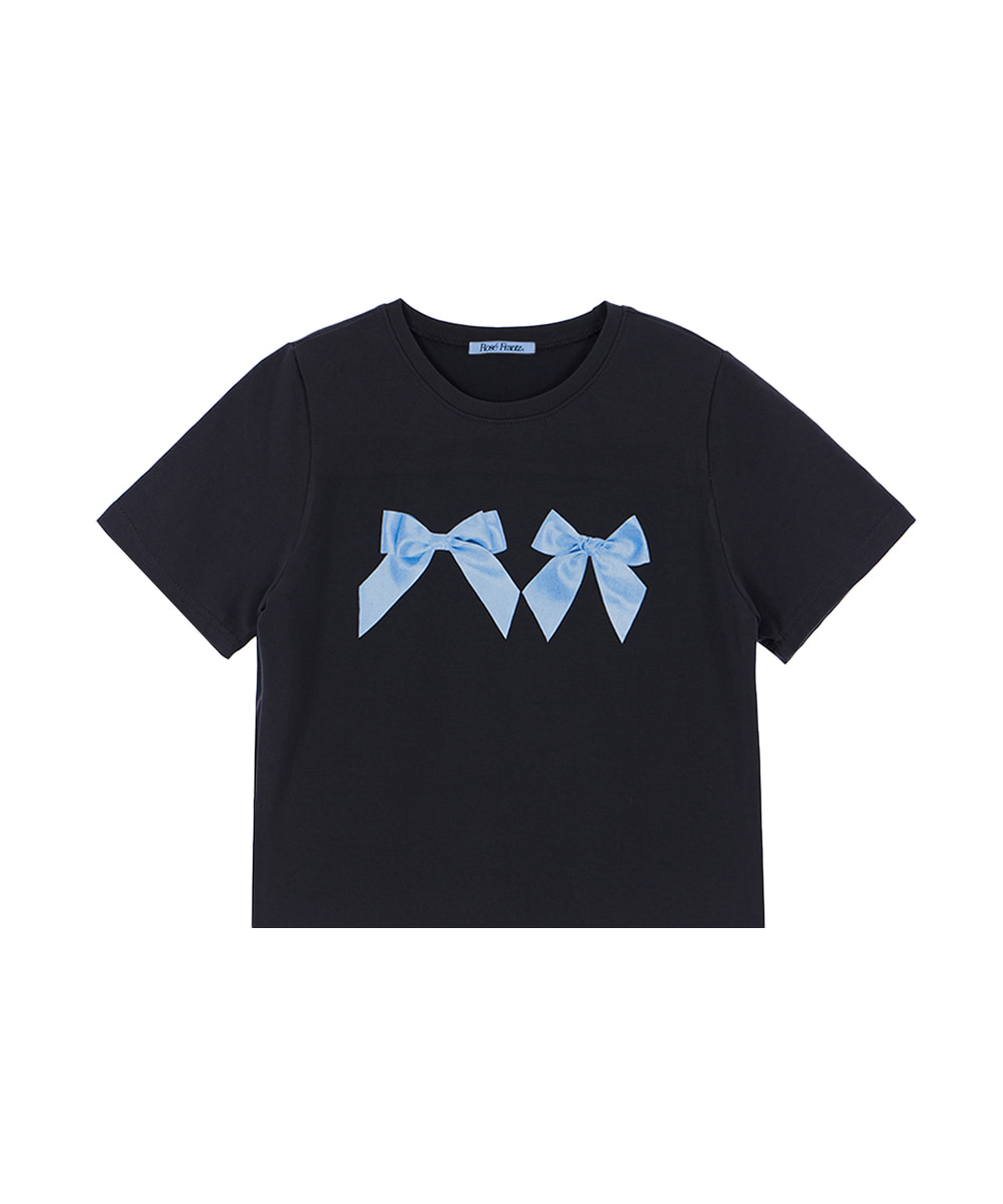[5/20 예약발송] Twin Ribbon T-shirt [Charcoal]