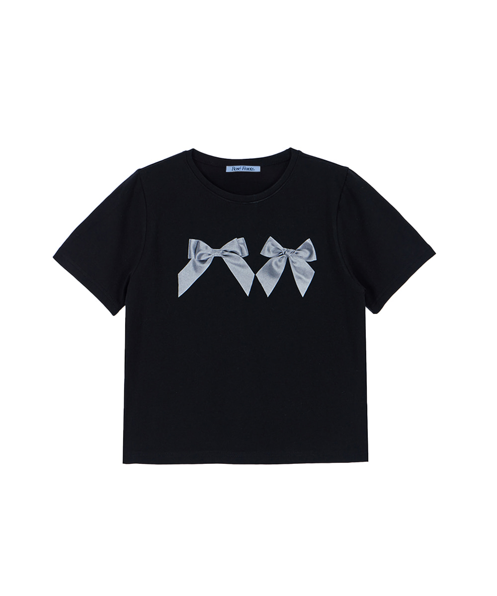 Twin Ribbon T-shirt [Black]