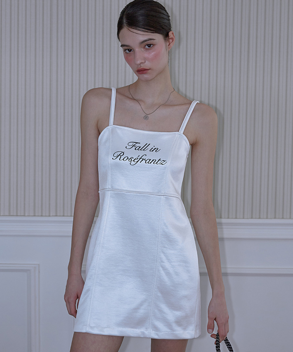 [5/20 예약발송] Satin Sleeveless Mini Dress [White]