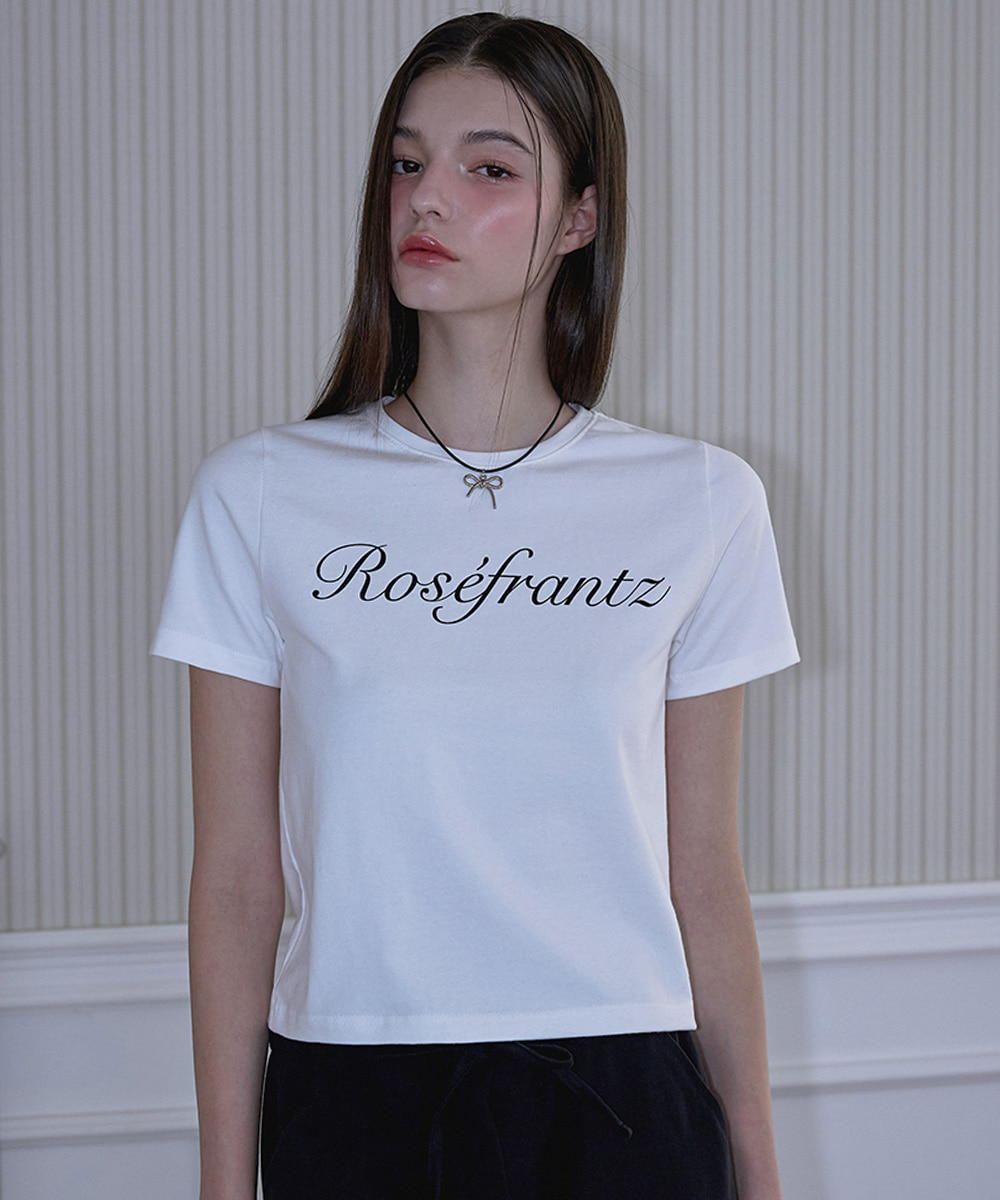Rose Lettering T-shirt [White]