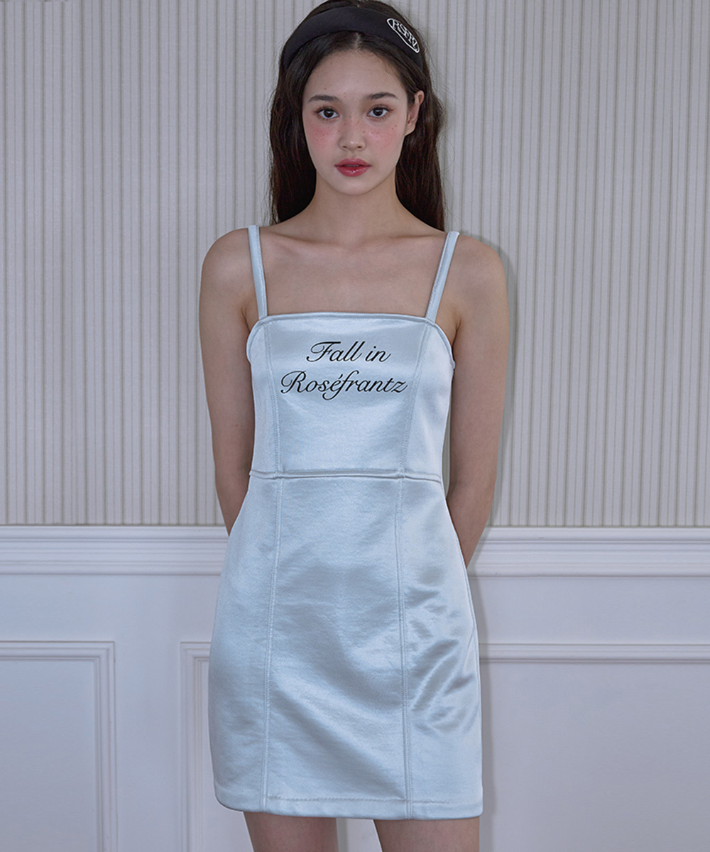 [5/20 예약발송] Satin Sleeveless Mini Dress [Mint]